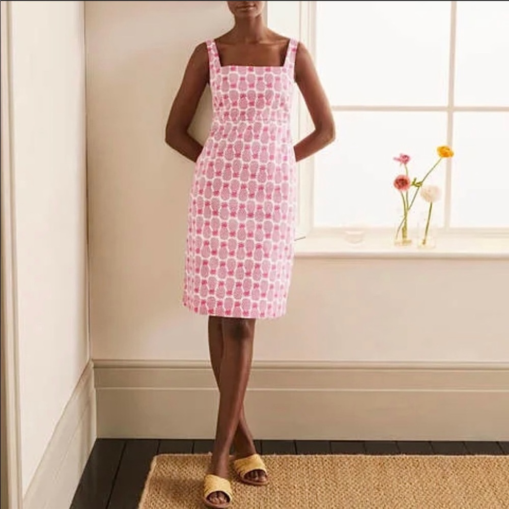Boden Yolande pineapple shift dress US4P